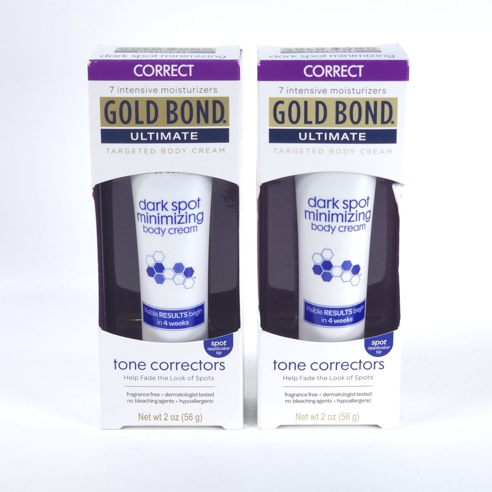 2pk Gold Bond Ultimate DARK SPOT MINIMIZING BODY CREAM Tone Corrector 2 oz NEW